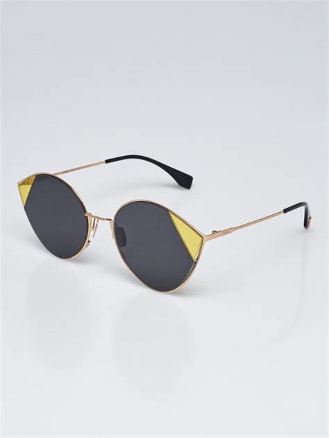 Goldtone Metal Cat Eye Sunglasses FF0341/S 